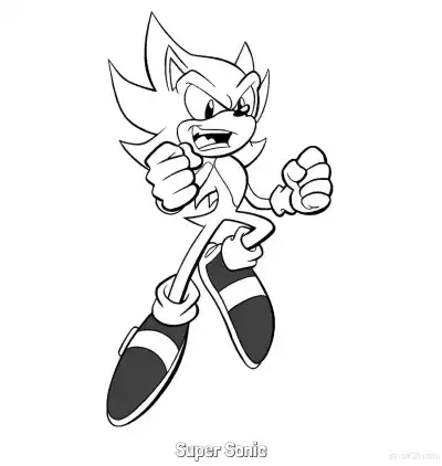 Free printable Super Sonic Coloring Page - Free Printable Sonic the Hedgehog Coloring Sheets coloring page